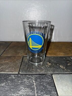 Golden State Warriors Pint Glass - Blue and Yellow